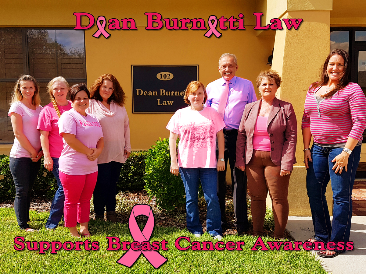 Dean Burnetti Law, Polk County's Best Personal Injury Law Firm, Supports Breast Cancer Awareness and Salutes Breast Cancer Warriors Everywhere